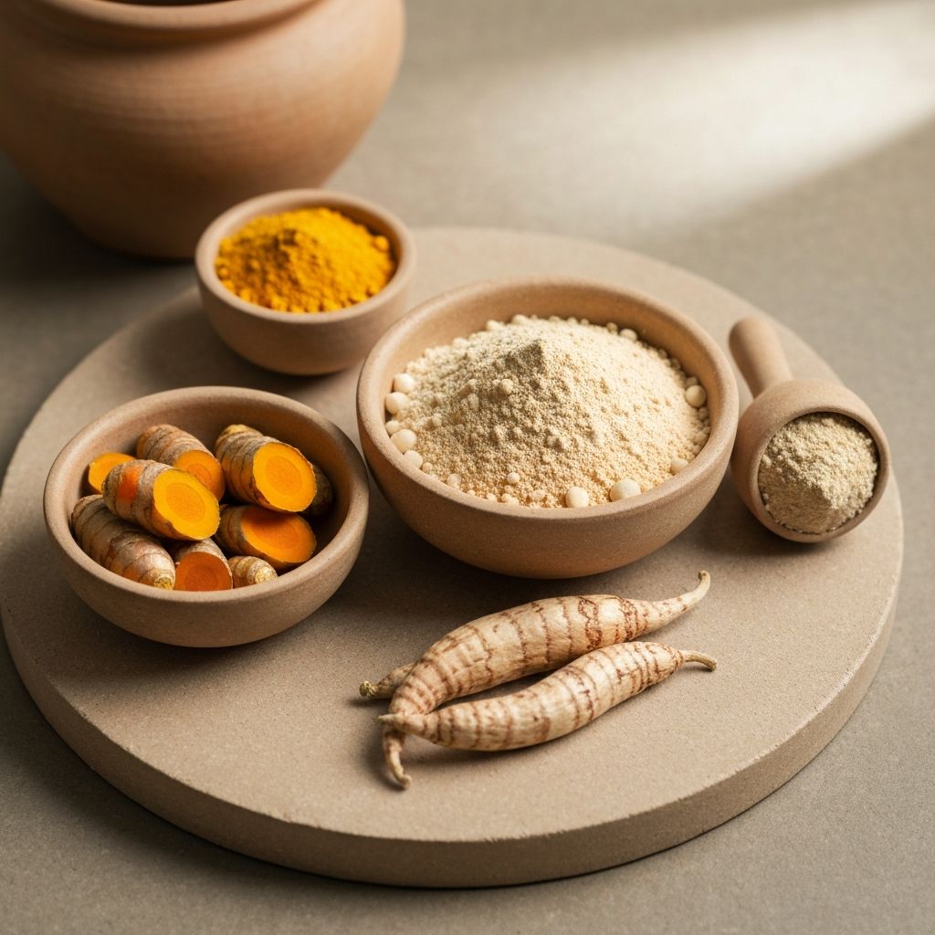 Natural adaptogenic ingredients in raw form