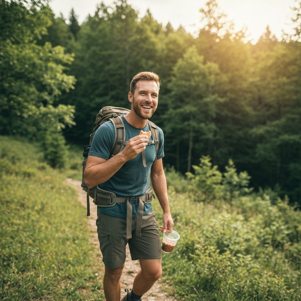 Healthy lifestyle with exercise and nature engagement