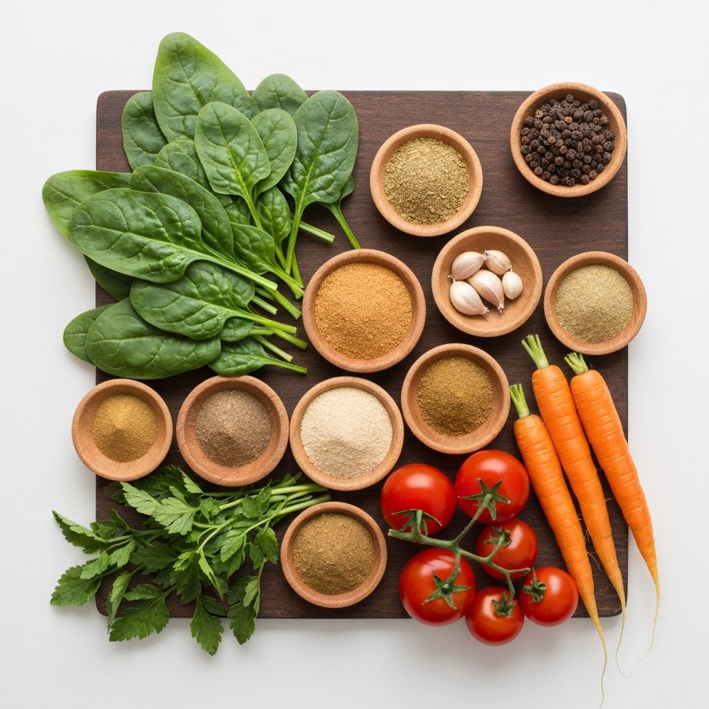 Fresh natural ingredients and botanical elements